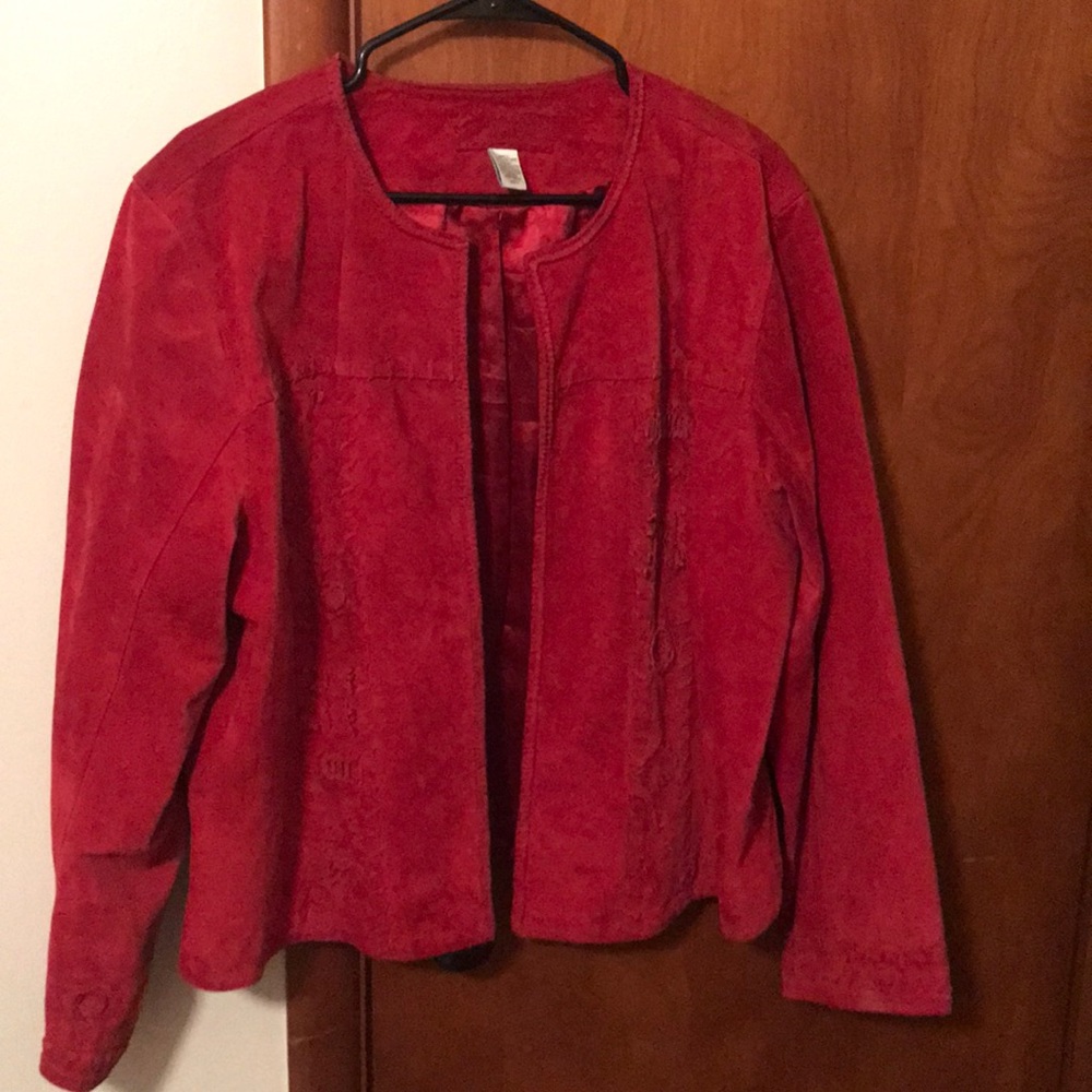 Red suede jacket